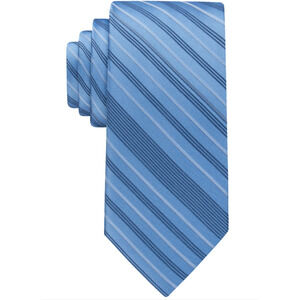Calvin Klein Men Linear Stripe Tie Light Blue